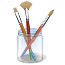 Paint brush design draw color