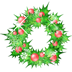 Christmas holly garland