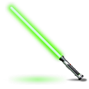 Green star wars light saber