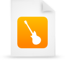 Instrument orange file document music paper guitar