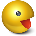 Yellow pacman games smiley cute