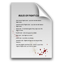 Blood paper rules document fight club