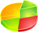 Pie diagram chart analytics