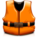 Support orange life vest rescue help