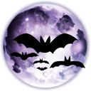 Full halloween bats moon horror