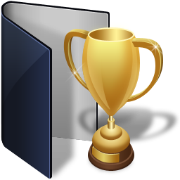 Award blue folder