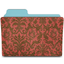 Crimson damask folder