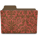 Crimsony damask folder