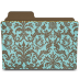 Damask turquoisey folder