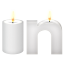 Linkedin social logo white candles candles