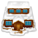 Home house with snow building weather christmas