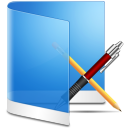 Folder blue app application software apps