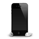 Iphone mobile cell cellphone telephone phone shadow headphones call contact