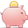 Cash money piggy bank bank