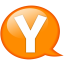 Speech balloon orange