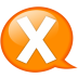 Speech balloon orange