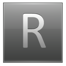 Letter grey r