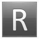 Letter grey r