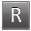 Letter grey r