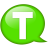 Speech balloon green