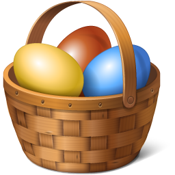 Easter eggs basket