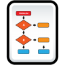 File doc document chart flow paper visualization business