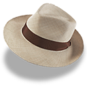 Hat linen trilby