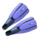 Diver diving flippers