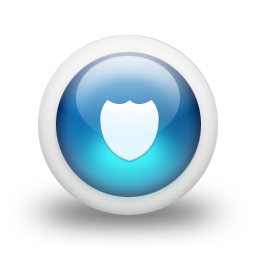 Glossy blue 3d shield