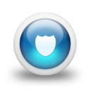 Glossy blue 3d shield