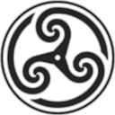 Grey wheeled triskelion