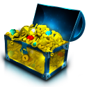 Chest gold treasure coins