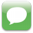 Chat social logo speech bubble