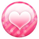 Pink button heart valentine fav love favourite