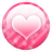 Pink button heart valentine fav love favourite