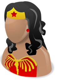 Wonder woman girl female customer user person face