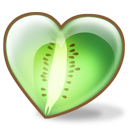 Kiwi love new zealand heart fruit green food