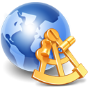 Globe world earth sextant internet network