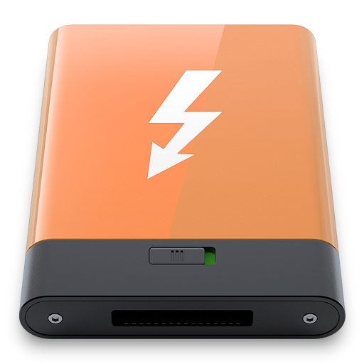 Orange w thunderbolt