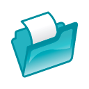 Folder cyan open