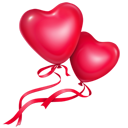 Love balloons hearts