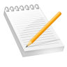 Notepad bloc notes writing paper edit content