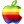 Rainbow apple retro