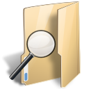 Folder saved search zoom magnifying magnifier loupe find magnify look