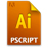 Postscript ai file document icon