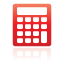 Red calculator