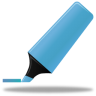 Blue highlightmarker