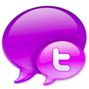 Logo twitter pink in small