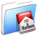 Aqua marlboro smooth folder