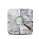 Map magnifying glass find directions